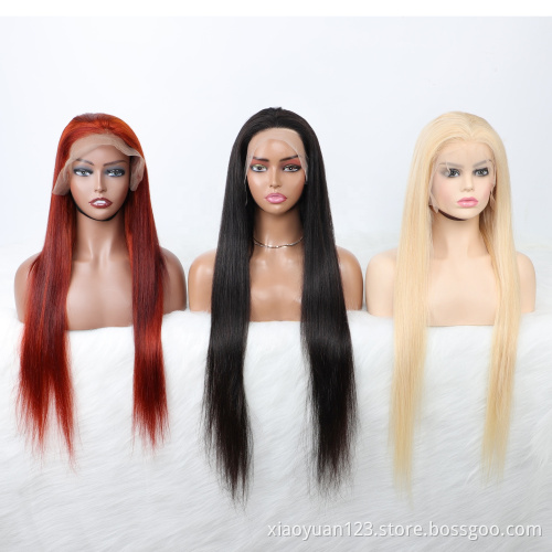 Mayqueen Unprocessed Straight Raw Virgin Mink Brazilian Hair Lace Front Wig Pre-Plucked hdFull Lace Human Hair Wig for Wholesale